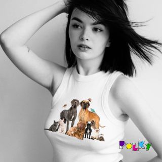 Pejsci, kočičky, ptáčci i želvy. Miluju je všechny 😍 a proto je musím mít všude, i na nažehlený na triku. Nažehlovačku...